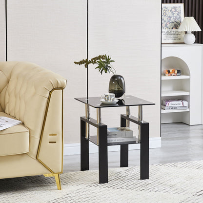 Tempered Glass Table With Storage