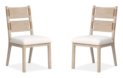 Sunset Cove - Upholstered Side Chair With Wood Back (Set of 2) - Sanibel Brown