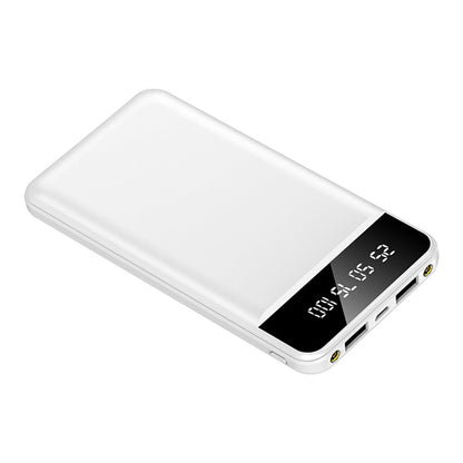 10000mAh Power Bank Portable Ultra Slim Charger External Battery Pack with 2 USB Output Ports Charging Cable LED Flashlight Compatible with IOSPhone 1