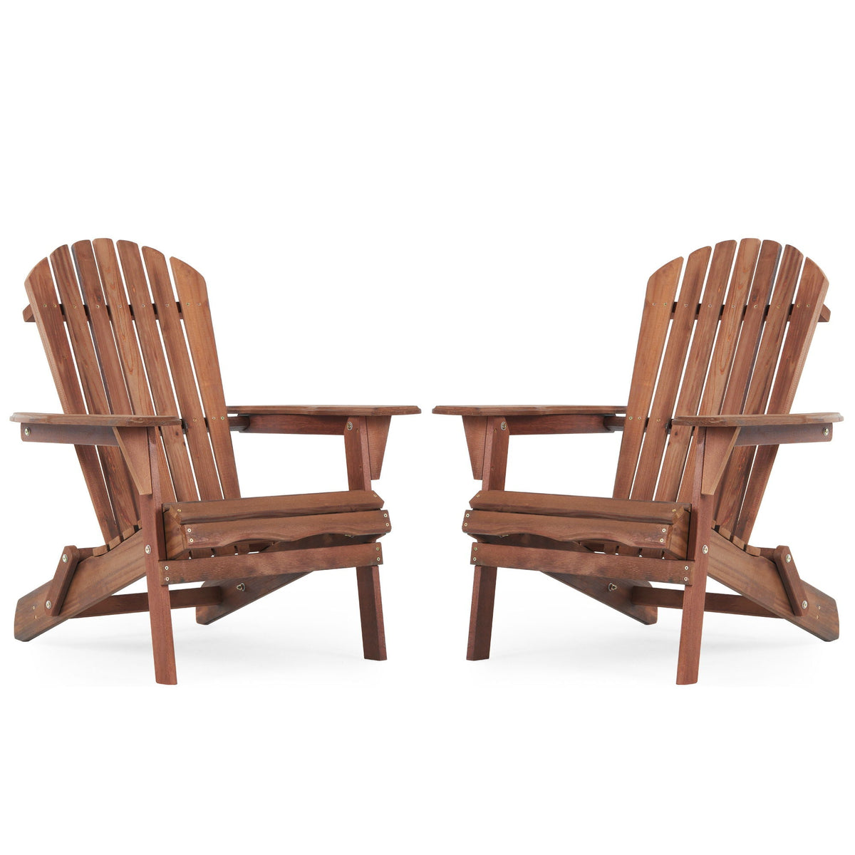 Lounge Patio Chair For Garden Outdoor Wooden Folding Adirondack Chair (Set of 2) Solid Cedar Wood Lounge Patio Chair For Garden