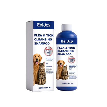 Eeljoy Pet Flea And Tick Cleaning Shampoo Gentle Formula Effective Cleaning For Pets Daily Care Essential