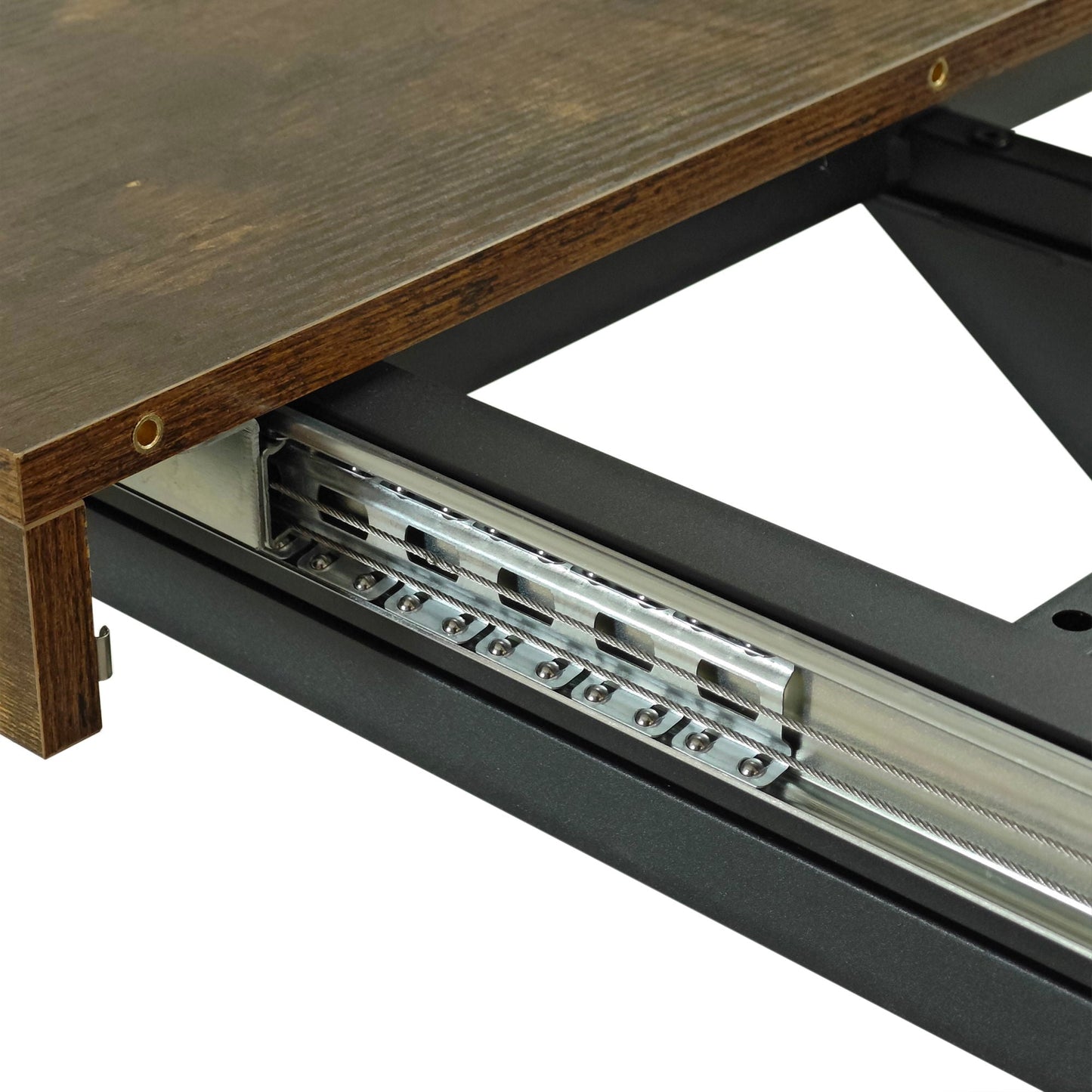 Retro Rectangular Stretch Dining Table With Embossed Center Plate