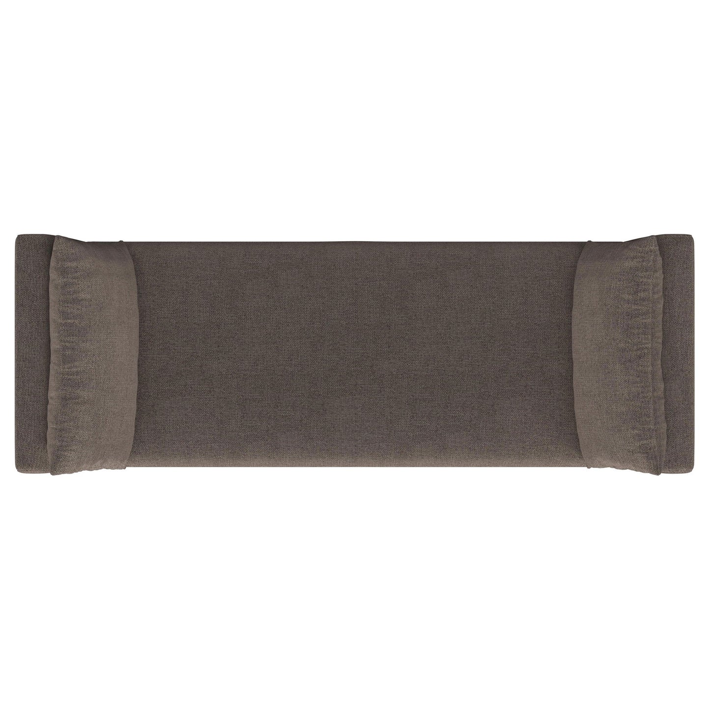 Isiah - Raised Arm Accent Bench - Brown