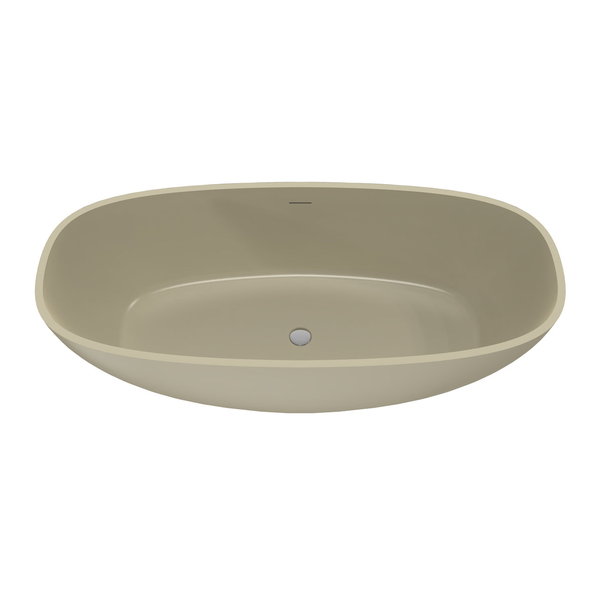 66.9 Inch Freestanding Solid Surface Soaking Bathtub