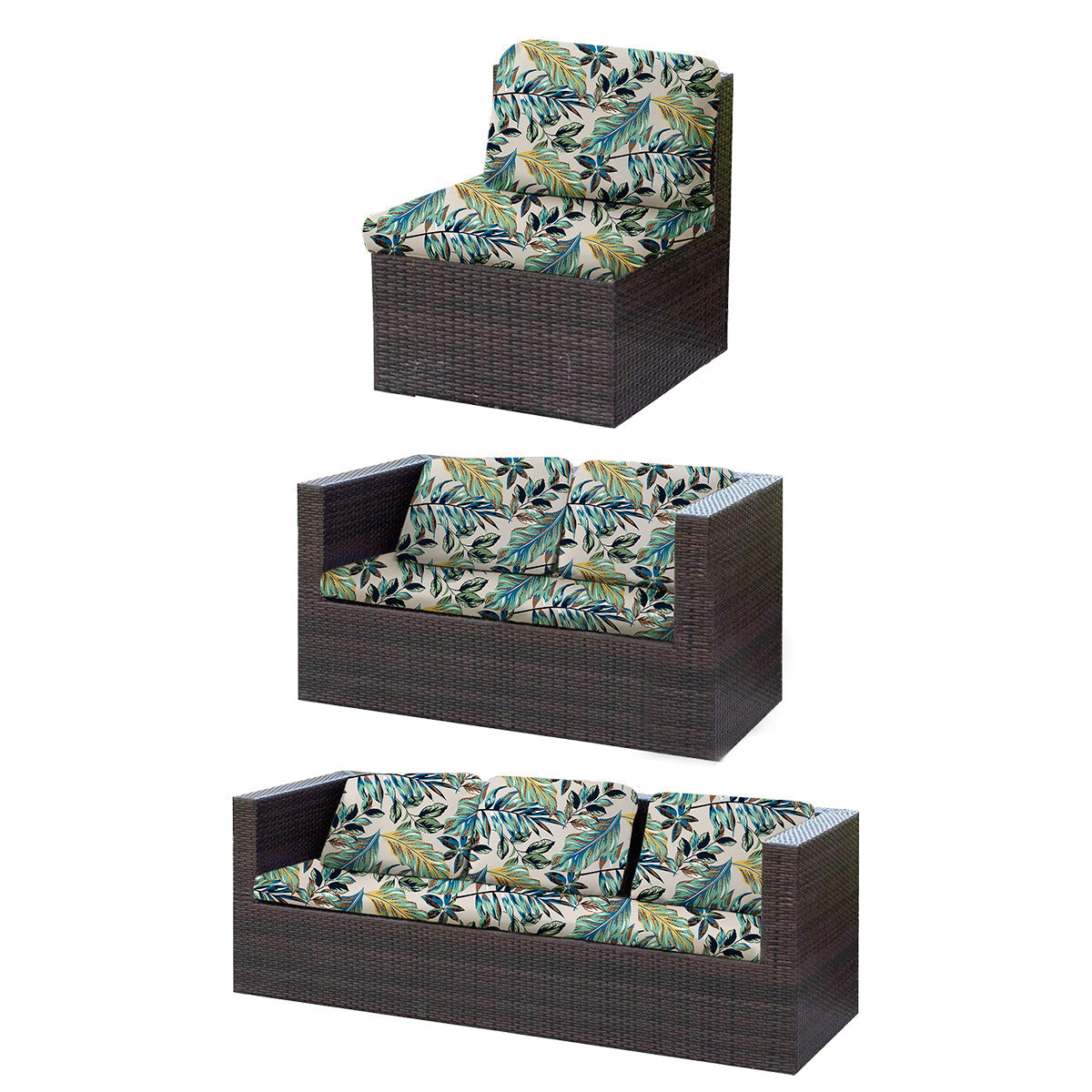 New Rainforest Leaf Sofa Seat Cover Solid Color Stretch Dustproof Printed Sofa Cover