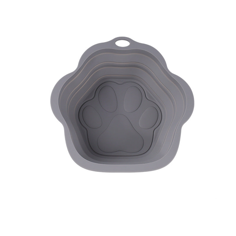 Foldable Silicone Dog Food Bowl For Pets