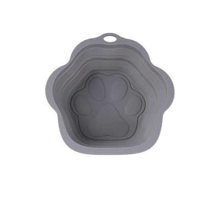 Foldable Silicone Dog Food Bowl For Pets