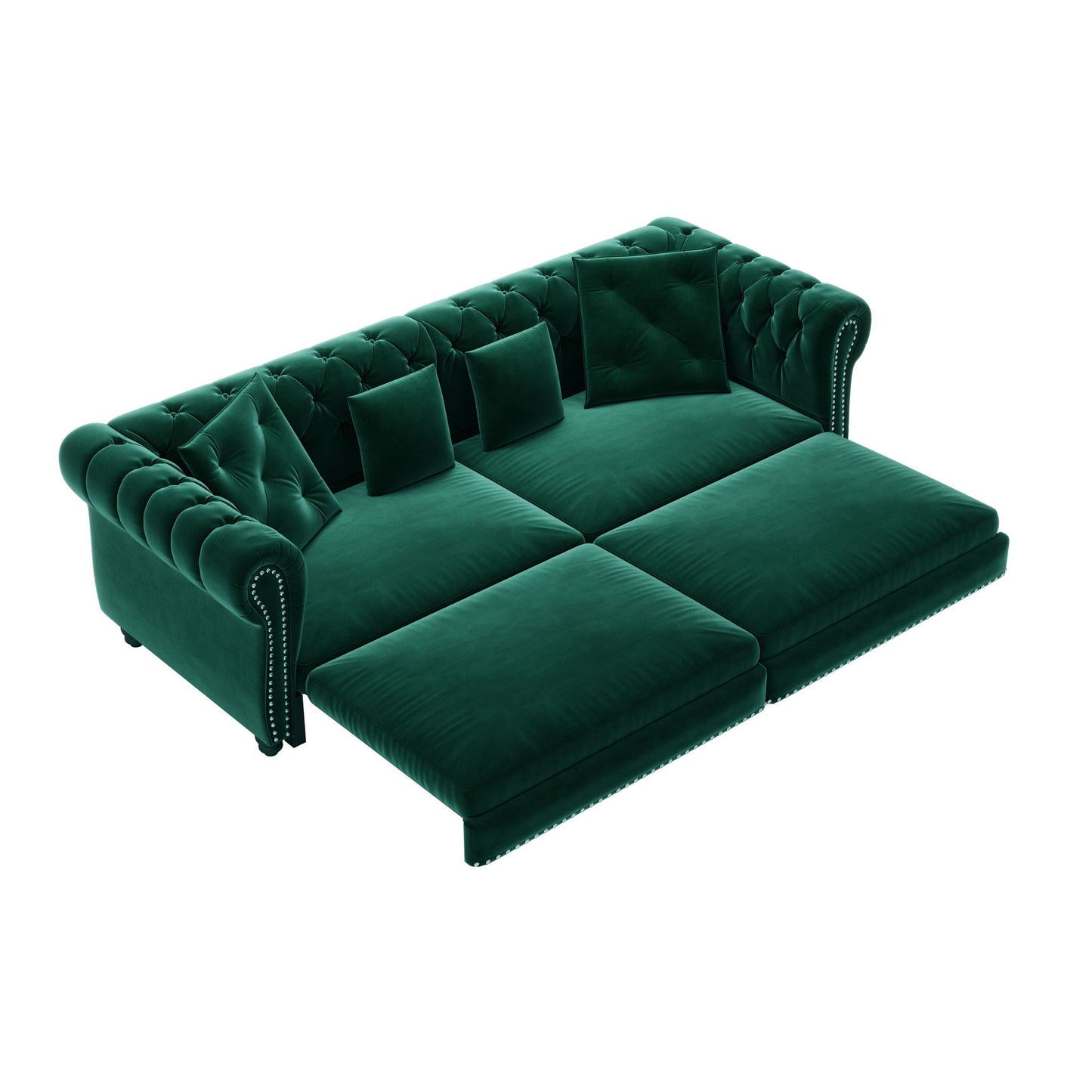 3 In 1 Pull Out Convertible Sleeper Sofa Bed, King Size, Chaise Lounge