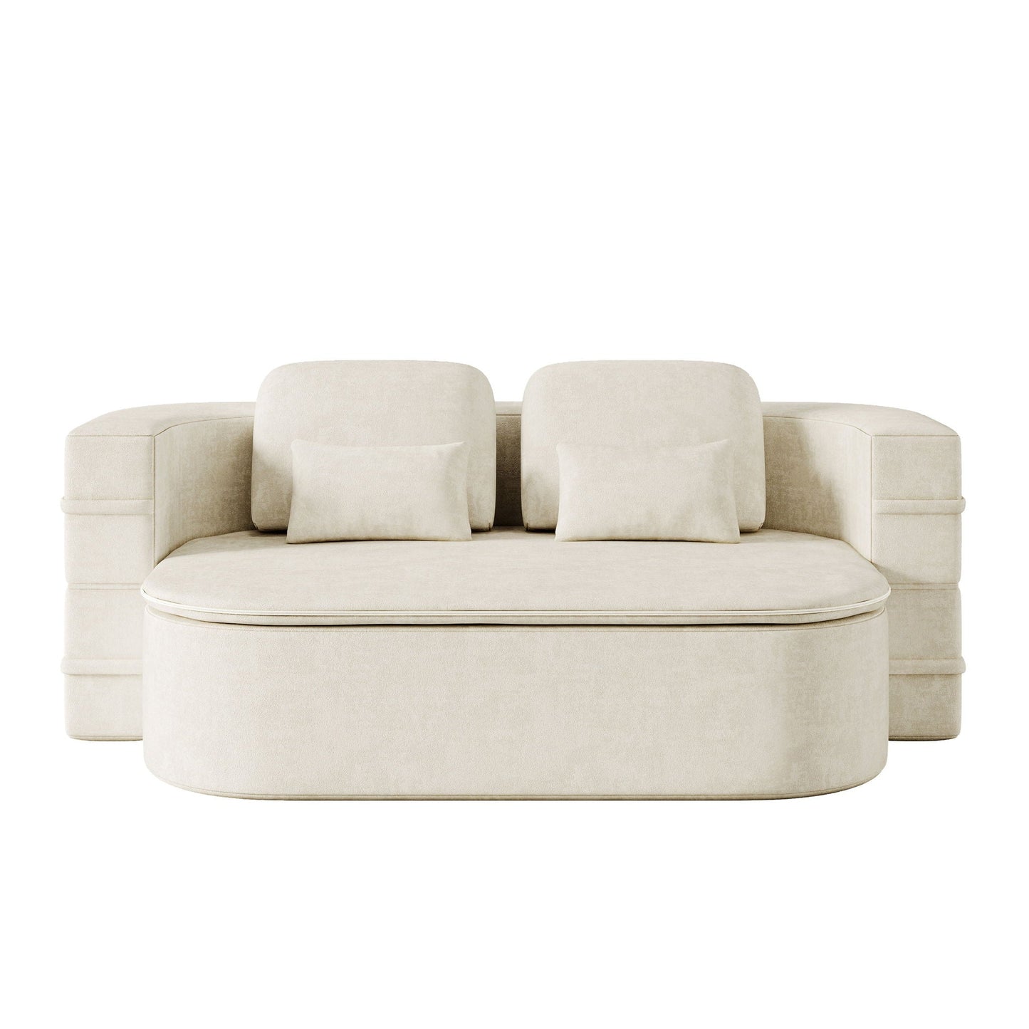 2 In 1 Foldable Sofa Bed With Multi Functional Blanket, Floor Lounge Sofa