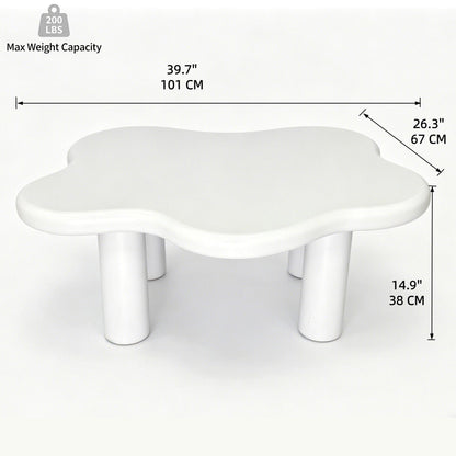 Cloud Shaped Coffee Table With 4 Round Legs