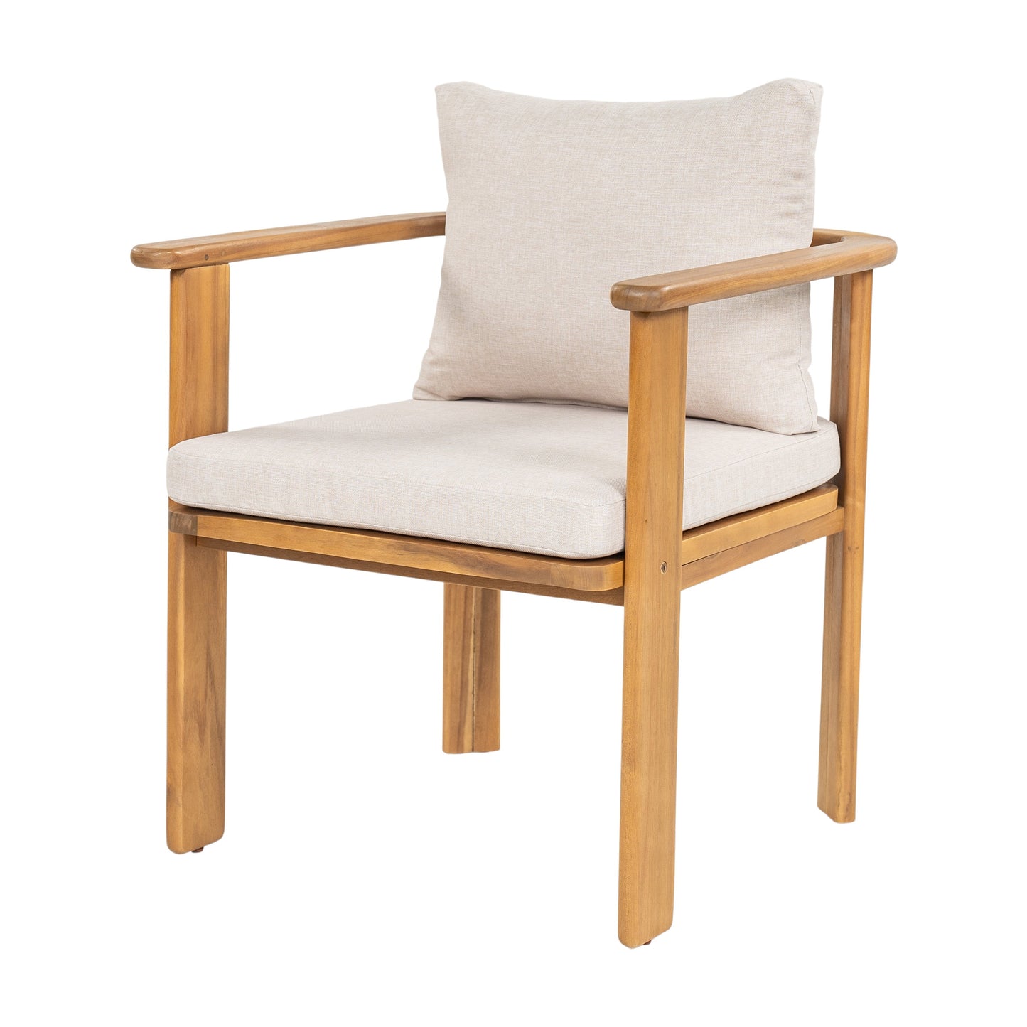 Kaja Outdoor Acacia Wood Dining Chair, Teak Finish Frame
