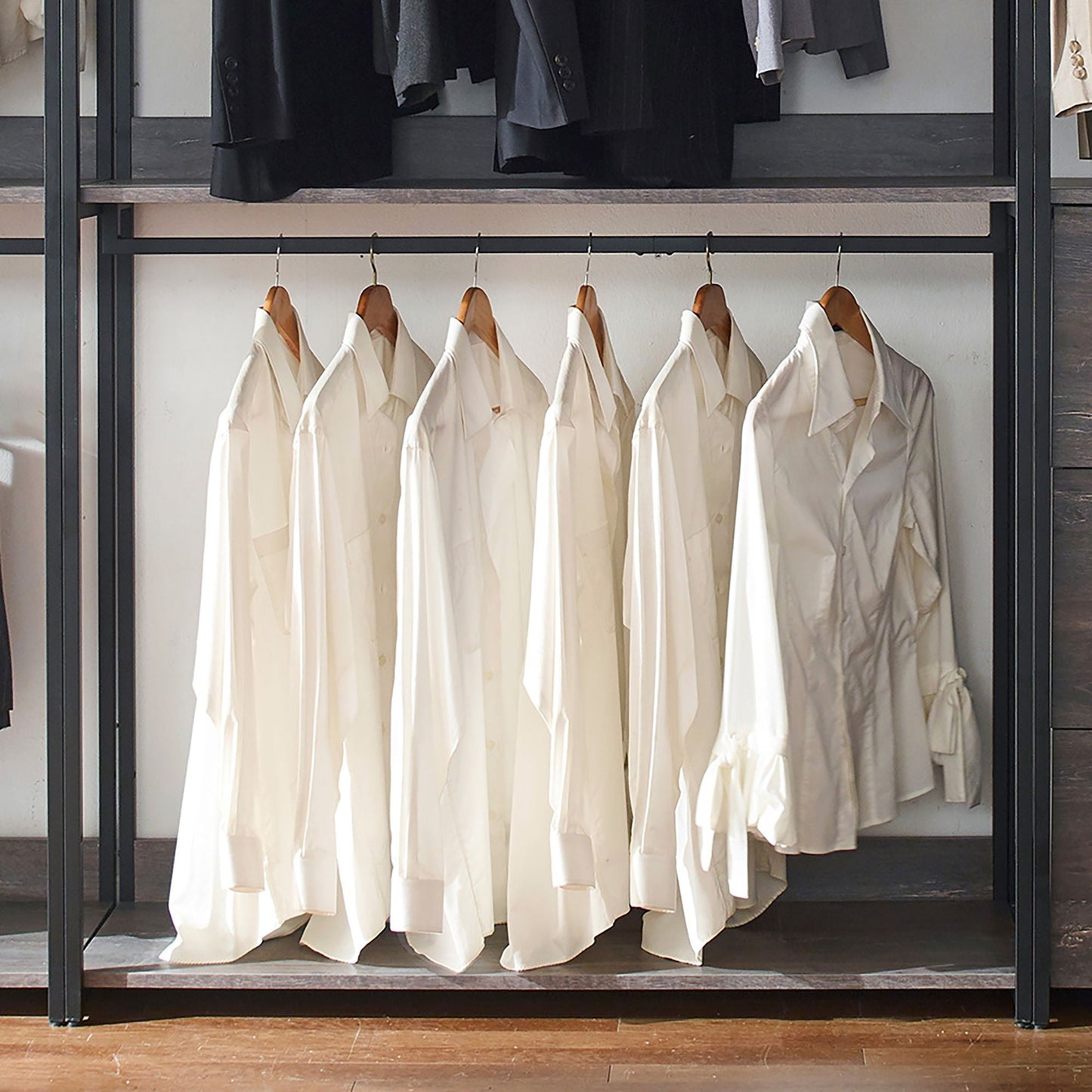 Monica - Modular Design Walk-In Closet System - Rustic
