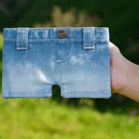 Denim Jacket Convenient To Carry When You Go Outdenim Wallet And Cardholder