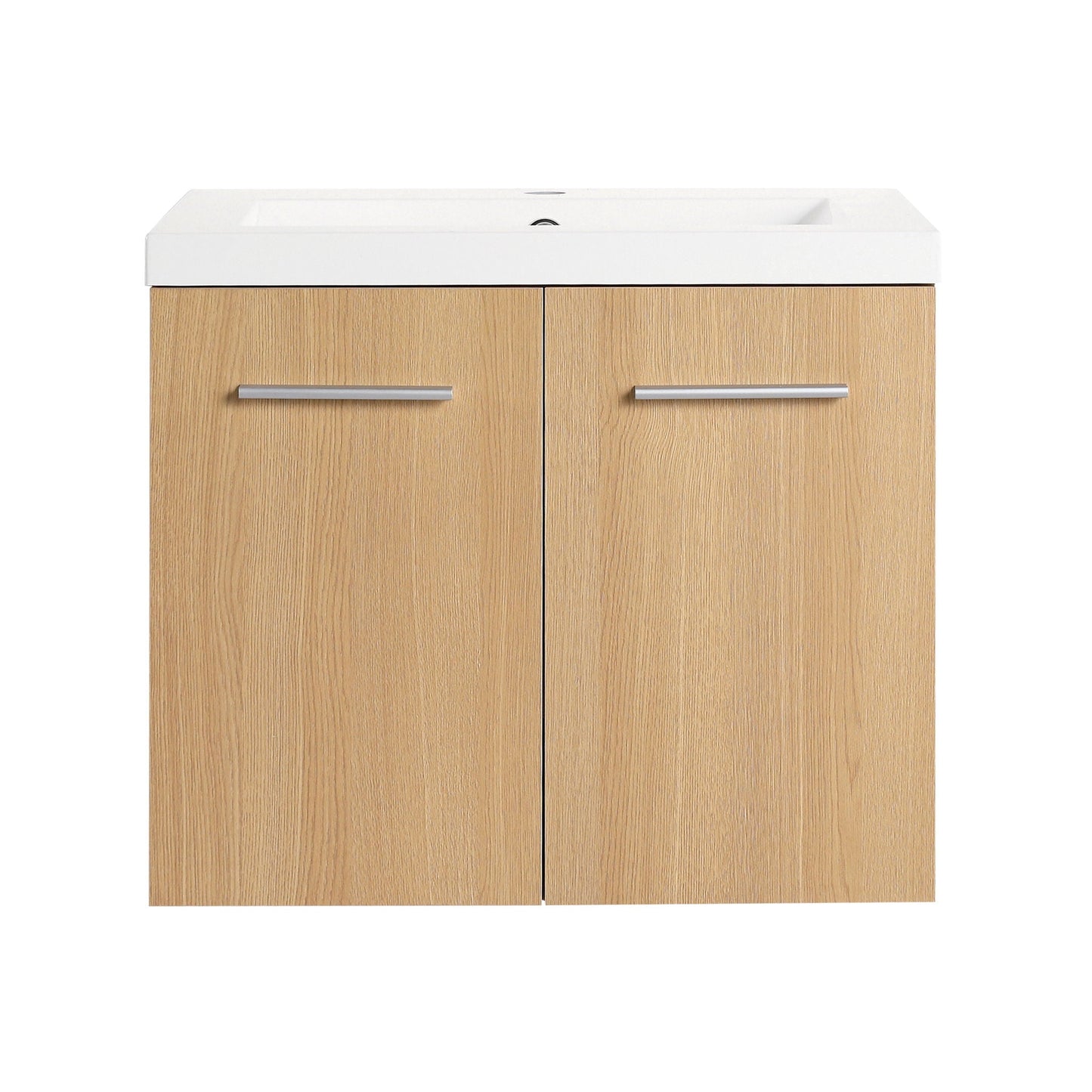 Floating Bathroom Vanity With Sink, Wall Mounted Double Door Storage