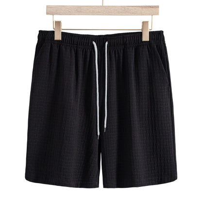 Men's Classic Textured Shorts with Elastic Waist