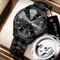 Mens Mechanical Skeleton Transparent-Back Watch