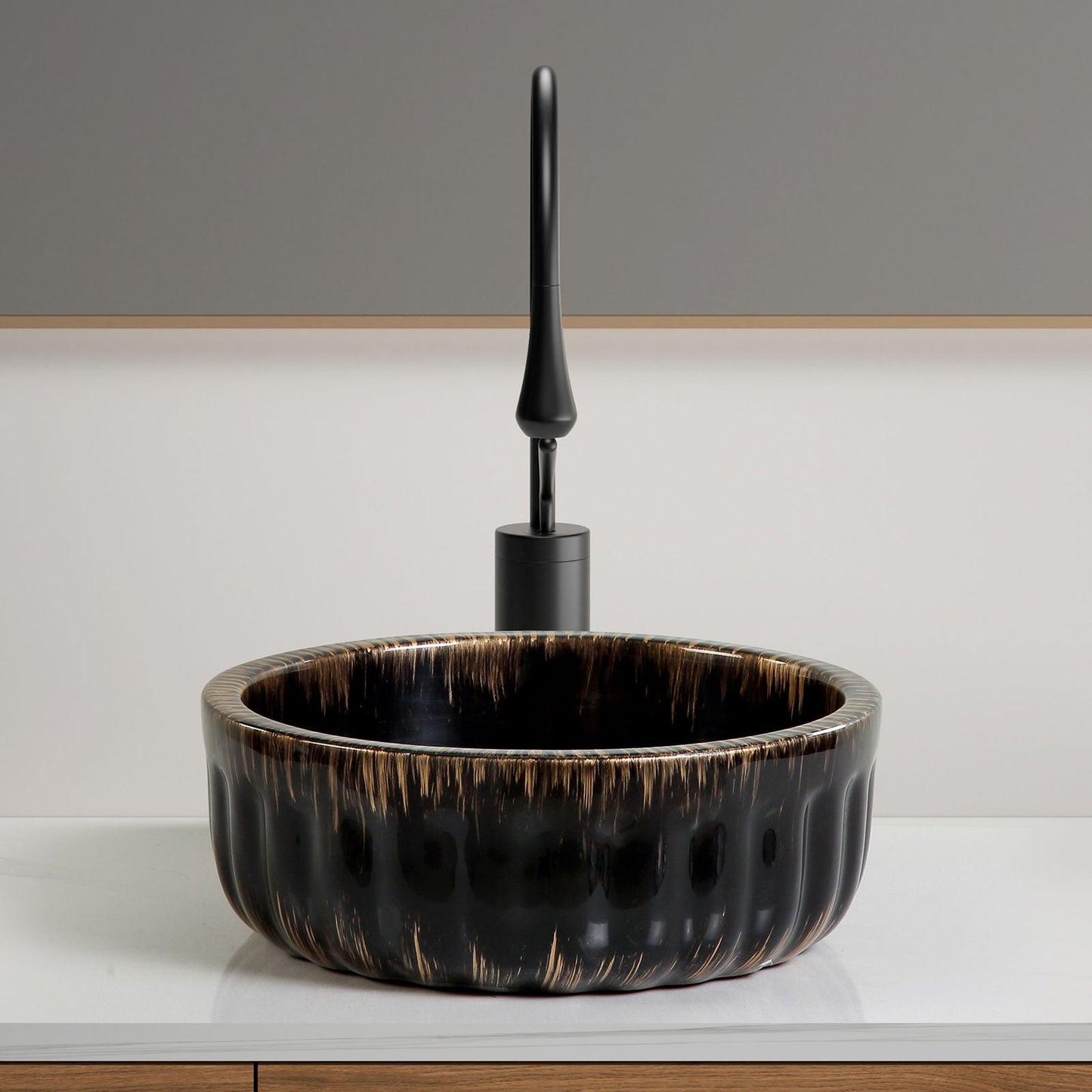 Vessel Sink, Above Counter Small Bowl - Black