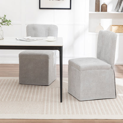 Linen Dining Chairs - Modern Fabric Side Chairs for Dining Room