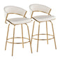 Jie - Glam Fixed Height Counter Stool (Set of 2)