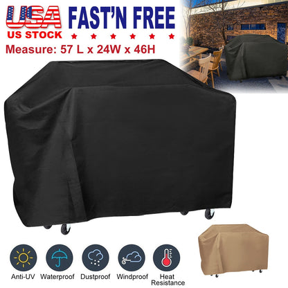 57-Inch BBQ Grill Cover - Weather Resistant Outdoor Protection