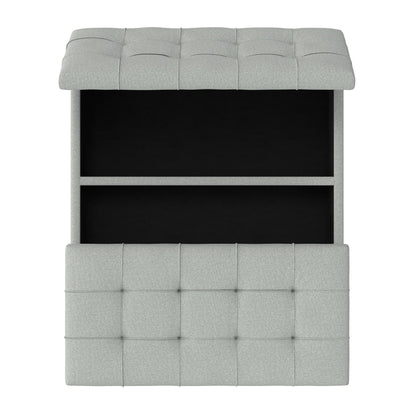 Harrison - Coffee Table Storage Ottoman Lift Top - Stone Gray