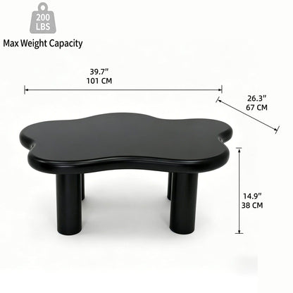 Cloud Shaped Coffee Table With 4 Round Legs