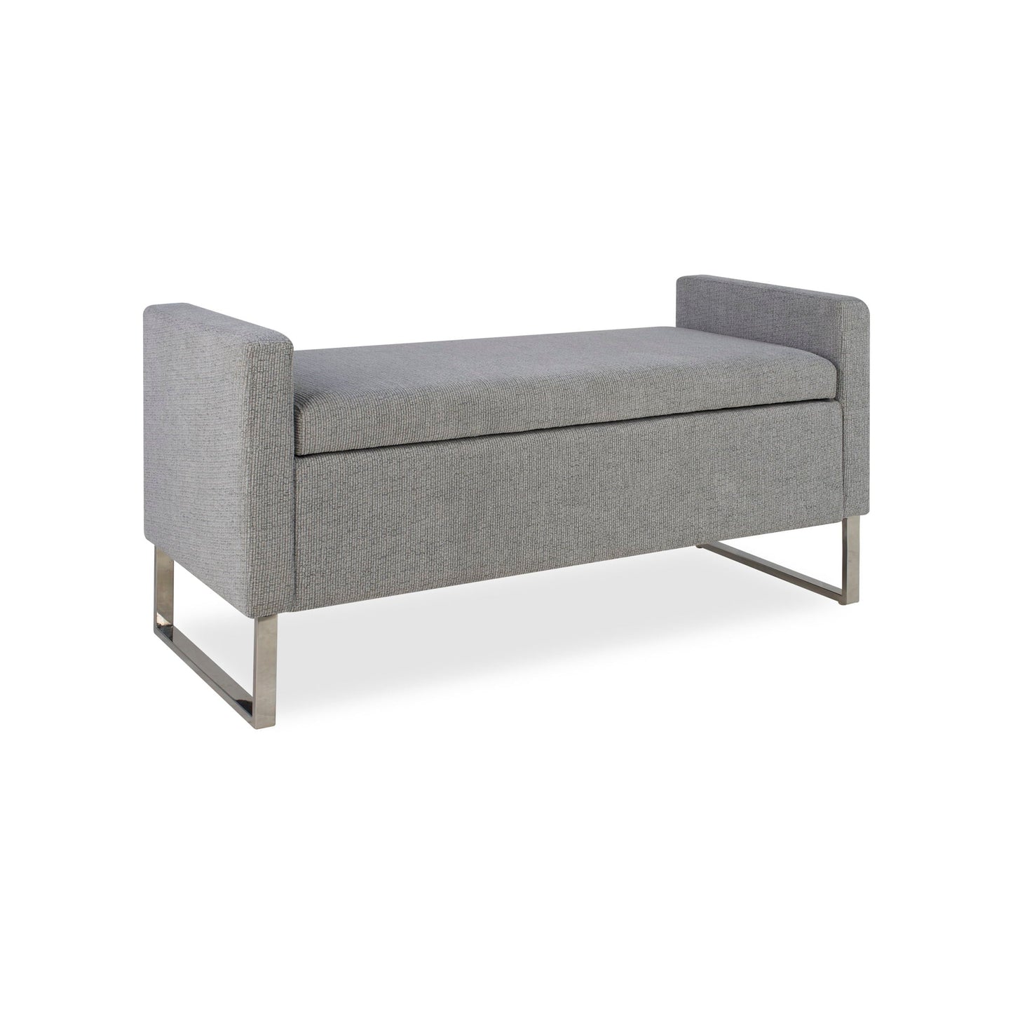 Upholstered Ottoman Bench With Storage - Dark Gray