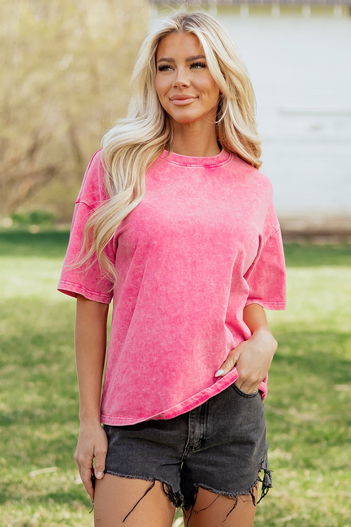 Neriah Mineral Washed Oversize Tee