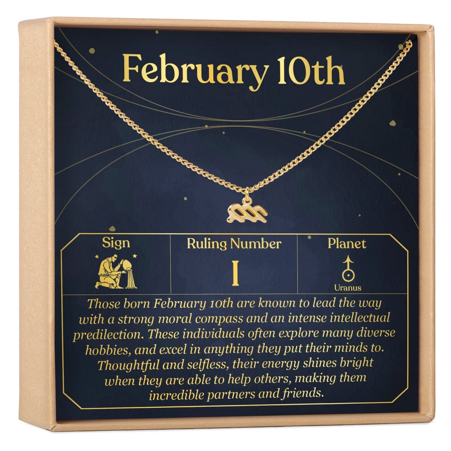 February 10th Aquarius Necklace