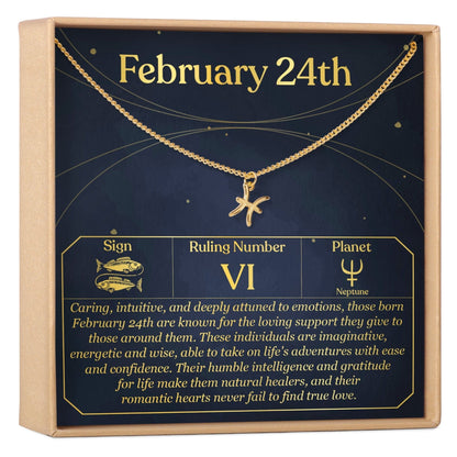 February 24th Pisces Necklace