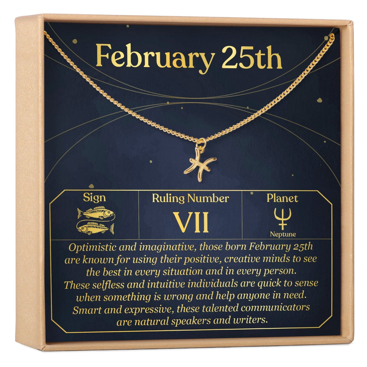February 25th Pisces Necklace