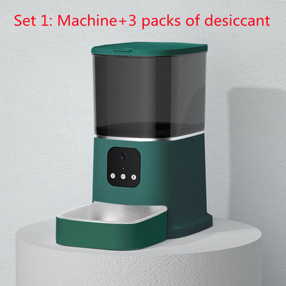 Pet Automatic Feeder Large Capacity Smart Voice Recorder APP Control Timer Feeding Cat Dog Food Dispenser With WiFi Pet Bo