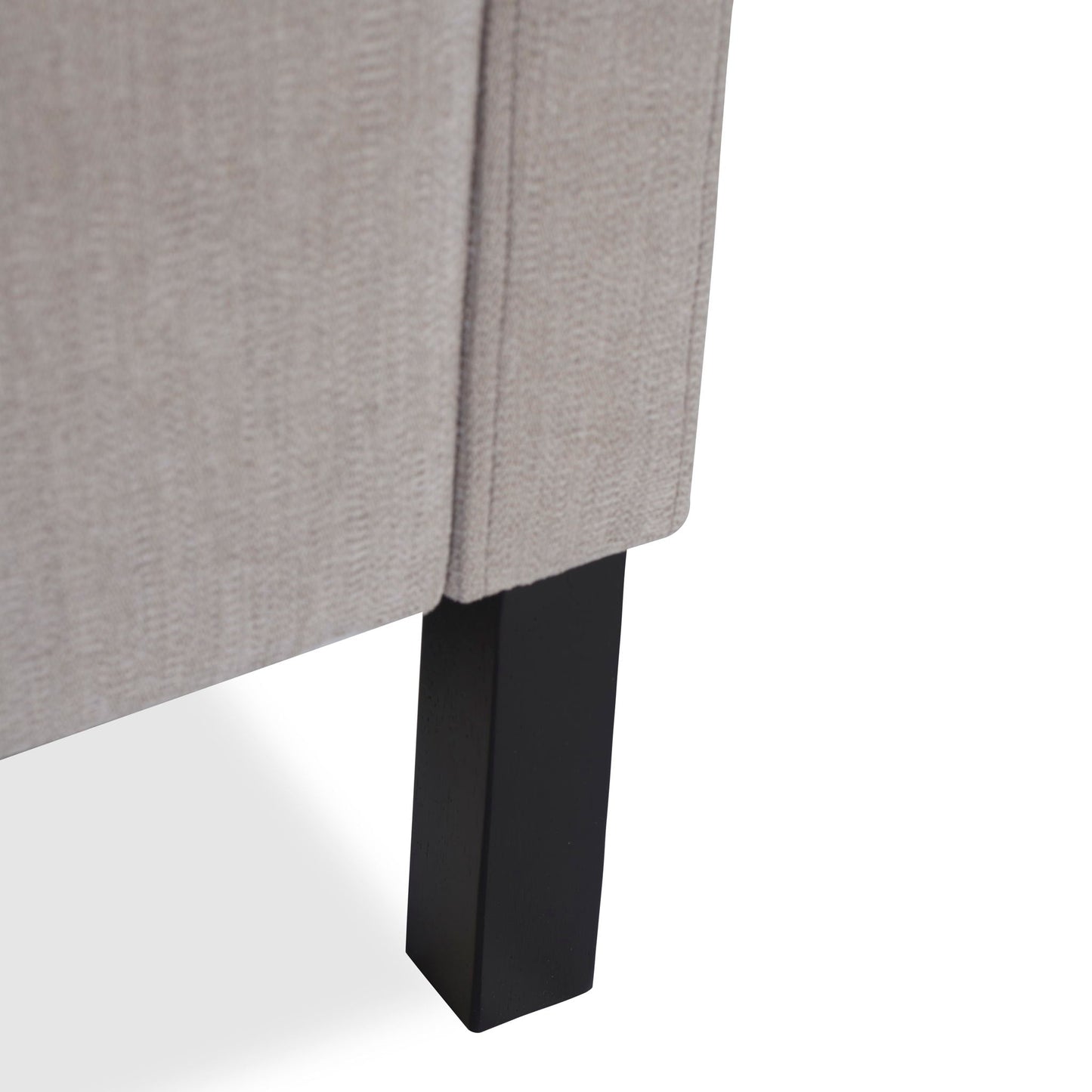 Upholstered Ottoman With 2 Bolster Pillows For Living Room - Gray