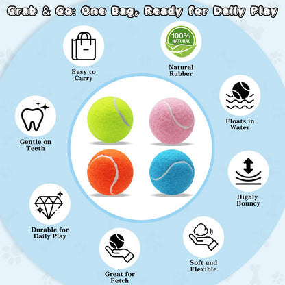 Dog Balls, Tennis Balls For Dogs,Colorful Easy Catching Pet Playing Ball