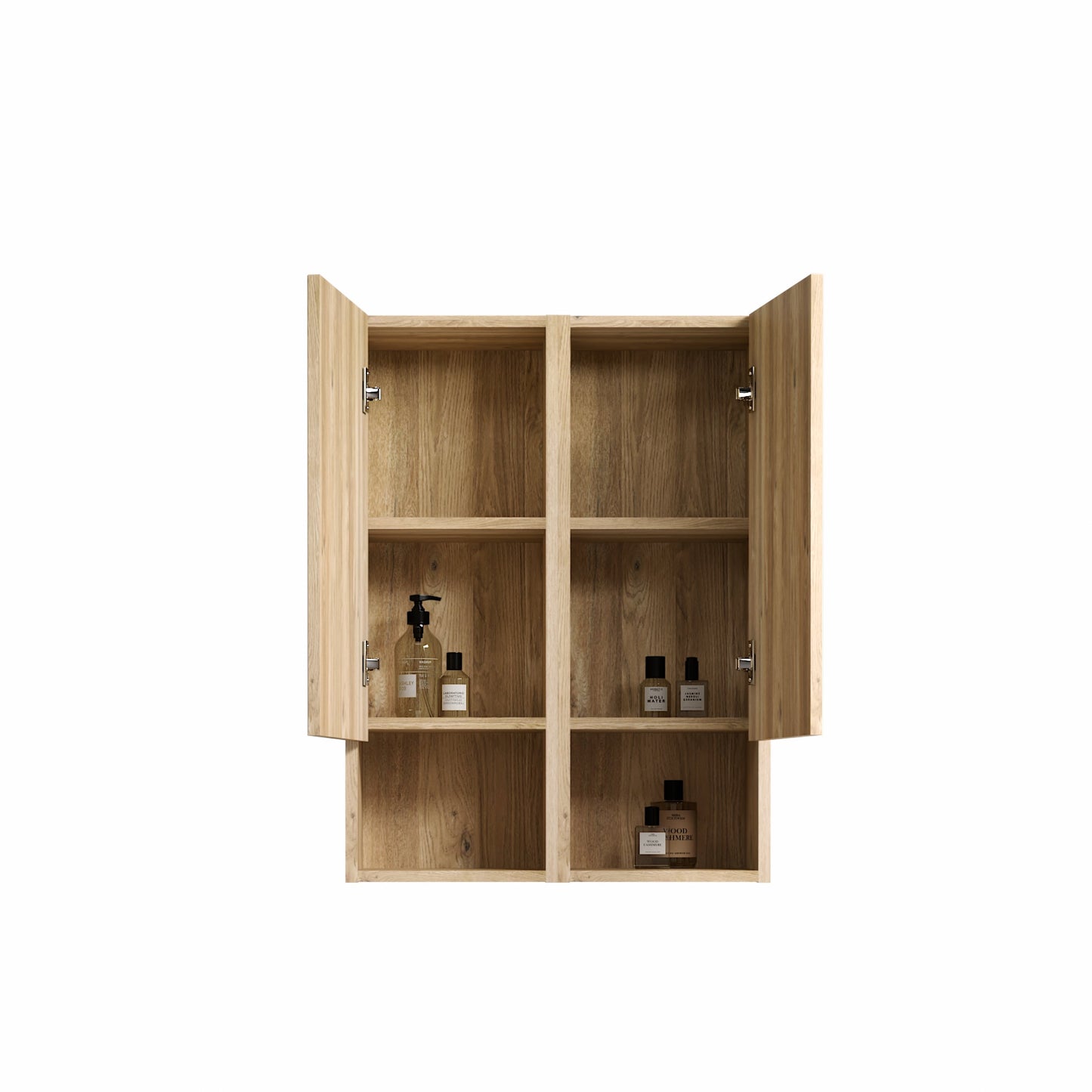 Abay Home Chic Striped Texture Bathroom Storage Cabinet