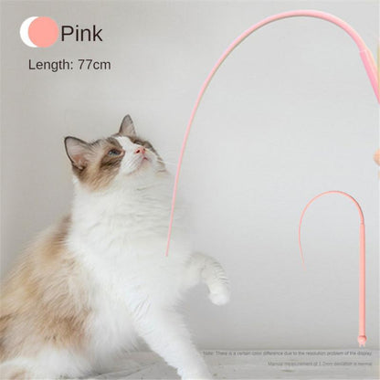 Simulated Mouse Tail Cat Toy Cat Teaser Funny Stick Silicone Long Tail Pet Interactive Toys For Cats Kitten Hunting Pet Products