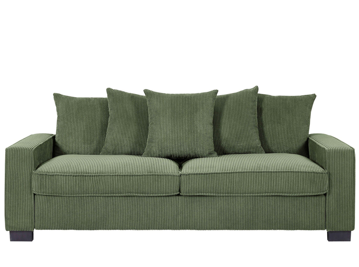 Luxe Sofa With 5 Matching Toss Pillows, Sleek Design, Spacious And Comfortable 3 Seater Couch