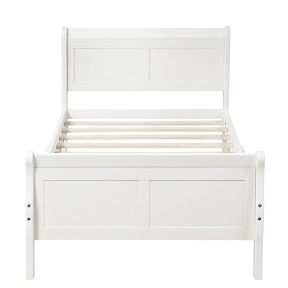 Platform Bed Frame Mattress Foundation Sleigh Bed With Headboard / Footboard / Wood Slat Suppor