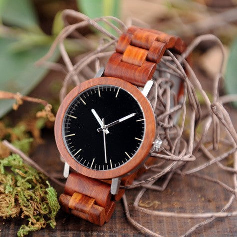 Simple Classic Wooden Analog Quartz Watch