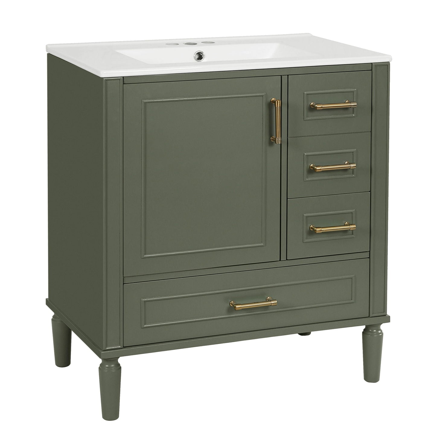 Traditional Bathroom Vanity Set With Soft Close Doors