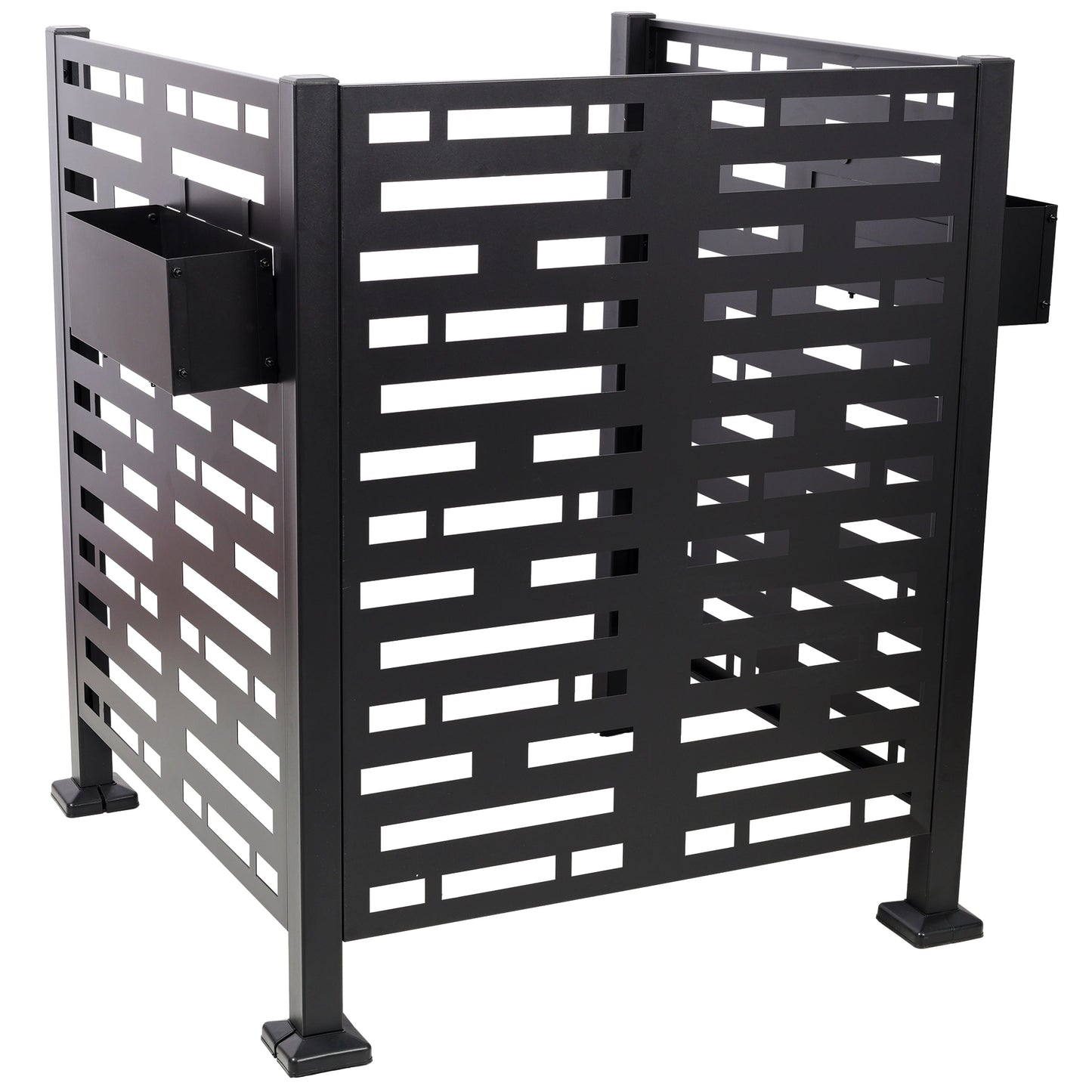 3x3 Ft Metal Air Conditioner Privacy Fence with Planter Boxes