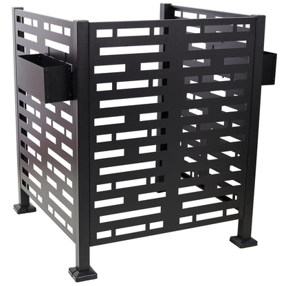 3x3 Ft Metal Air Conditioner Privacy Fence with Planter Boxes