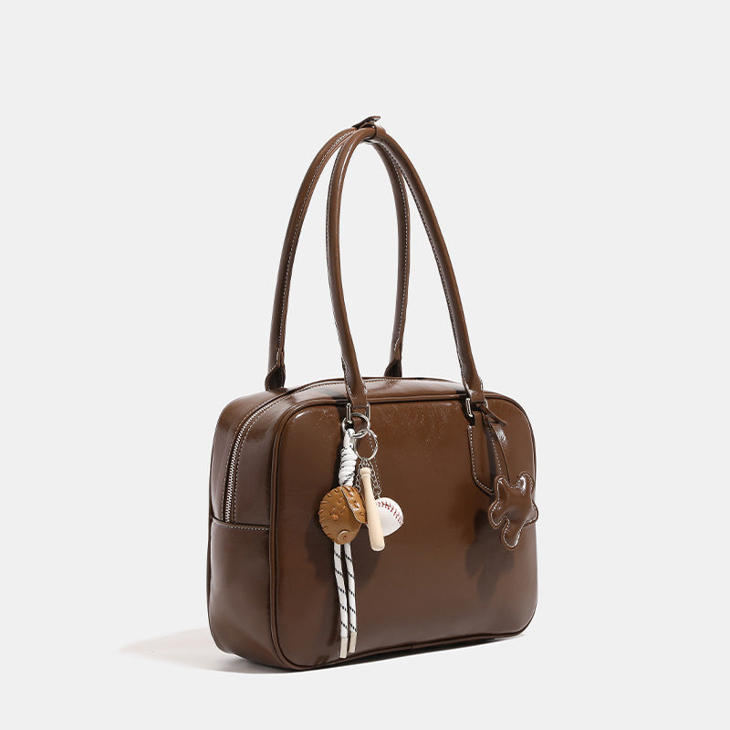 Womens Large-Capacity Commuter Tote Shoulder Bag