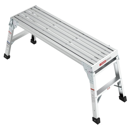 Work Platform Aluminum Portable Bench Folding Ladder