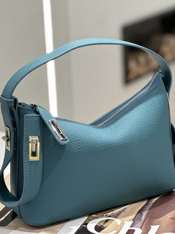 First-layer Cowhide Underarm Bag, New High-end Niche Design, Handbag, High-end Shoulder Pillow Bag
