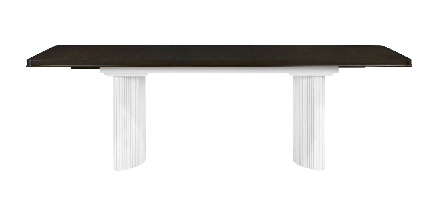 Carene - Dining Table (With Leaf) - Brown / White