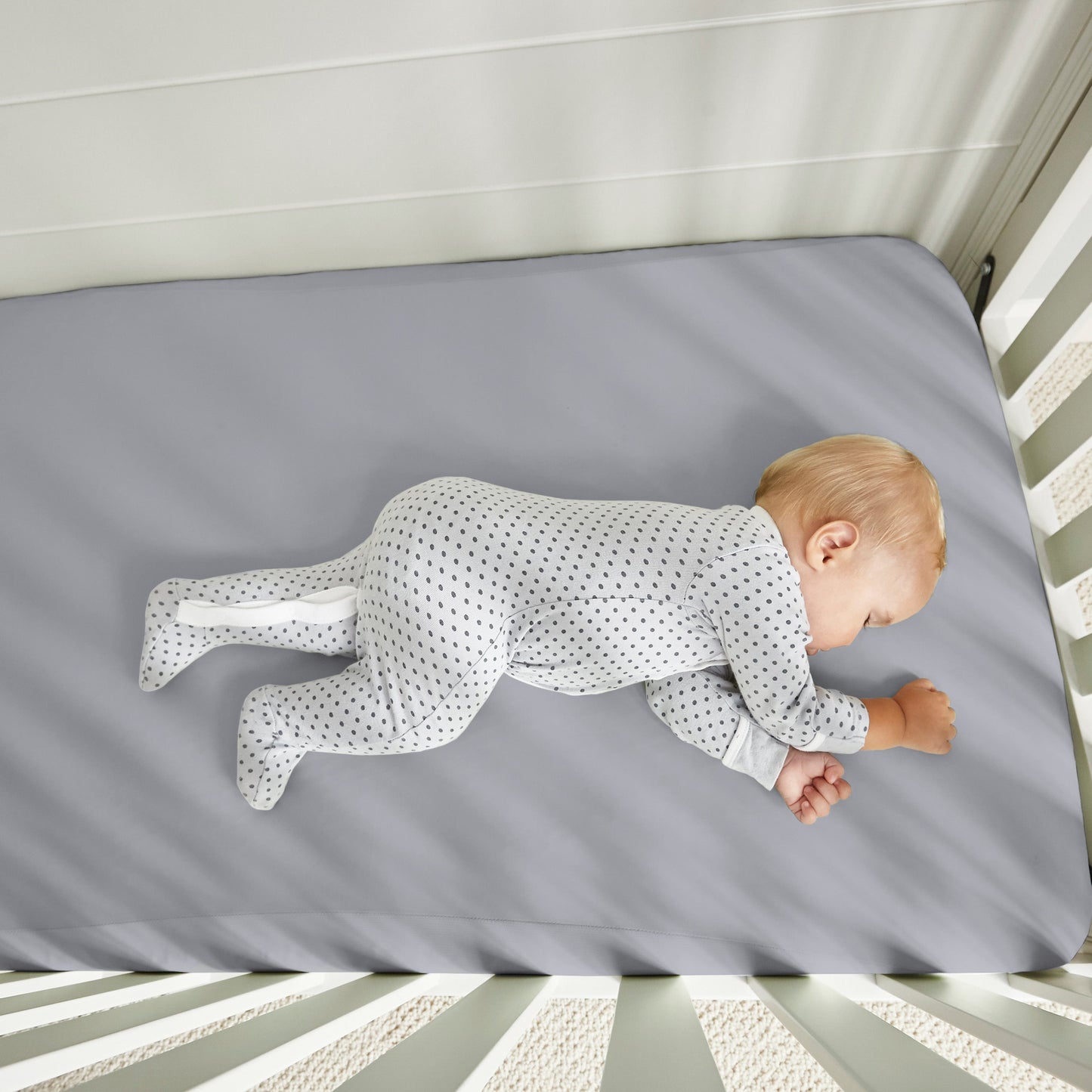 BedGear Dri-Tec Crib Sheet, Light Grey