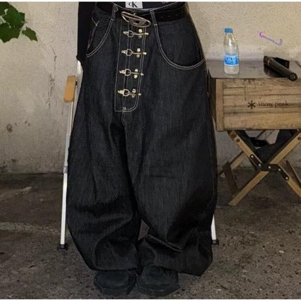 American-style Streetwear Retro Machete Jeans