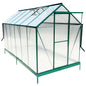 Polycarbonate house, Heavy Duty Outdoor Aluminum Walk-In House Kit With Rain Gutter, Vent And Door For Backyard Garden