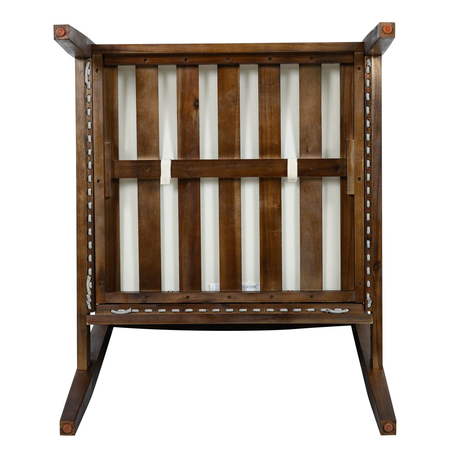 Outdoor Club Chair, Acacia Wood Frame with Rope Back, Water-Repellent